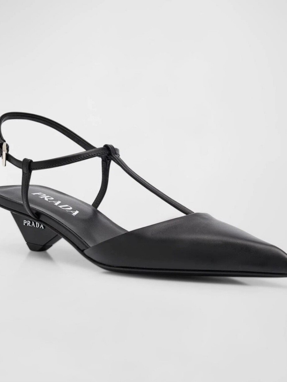 $1200 PRADA Modellerie Pointed Toe Slingback Pumps Kitten Heel 35 US 7 EU 37 NIB